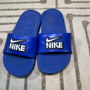 Nike Kawa Slides Kids' Game Royal Blue White Sandals